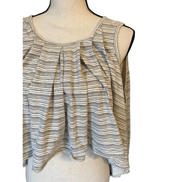 FREE People Top Womens XS Turn It Up Tank Sleeveless Striped Cropped Key… - Picture 2 of 9